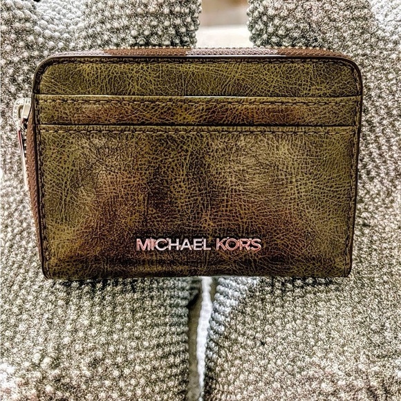 Michael Kors Handbags - Michael Kors army green Leather Wallet